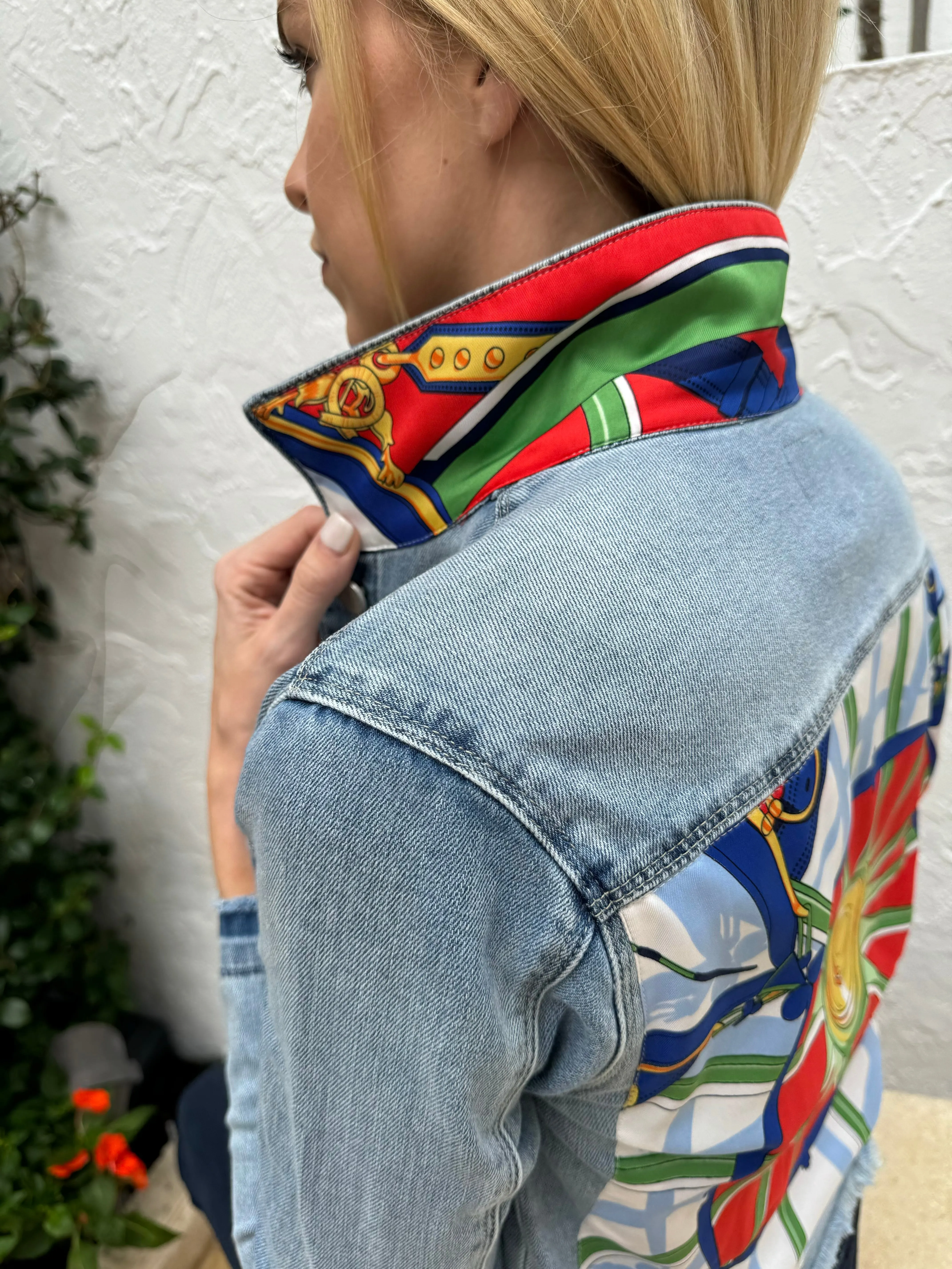 The Light Denim Jacket / Love Red