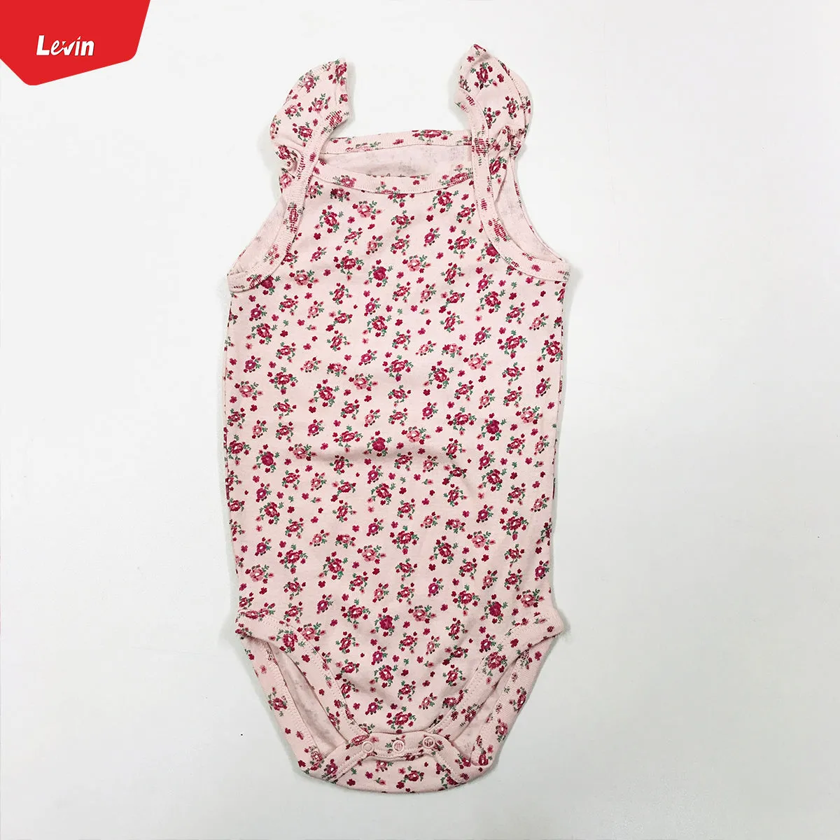 Toddler Girls Organic Cotton  Multicolor Sleeveless Rompers