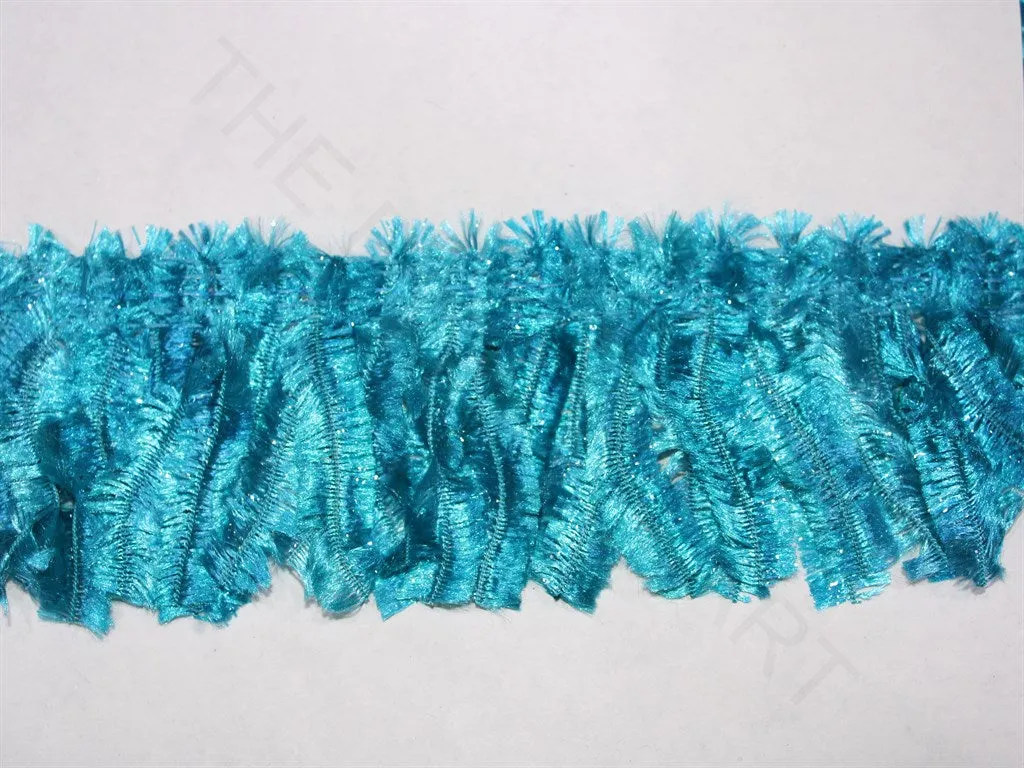 Turquoise Fabric Trim Lace