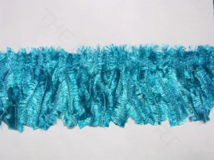 Turquoise Fabric Trim Lace