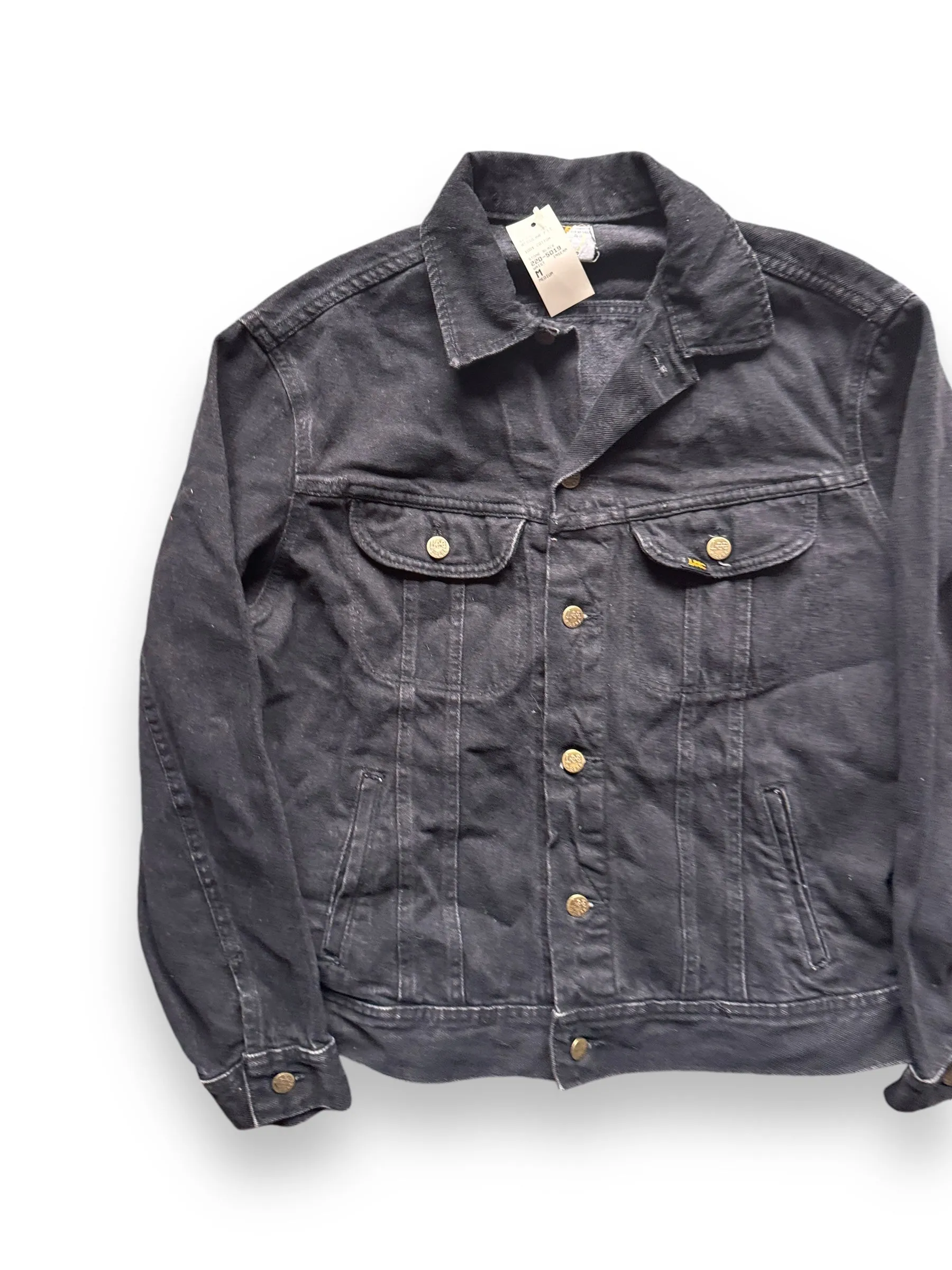 Vintage 90s Era New Old Stock Black Lee 101-J Jacket SZ M