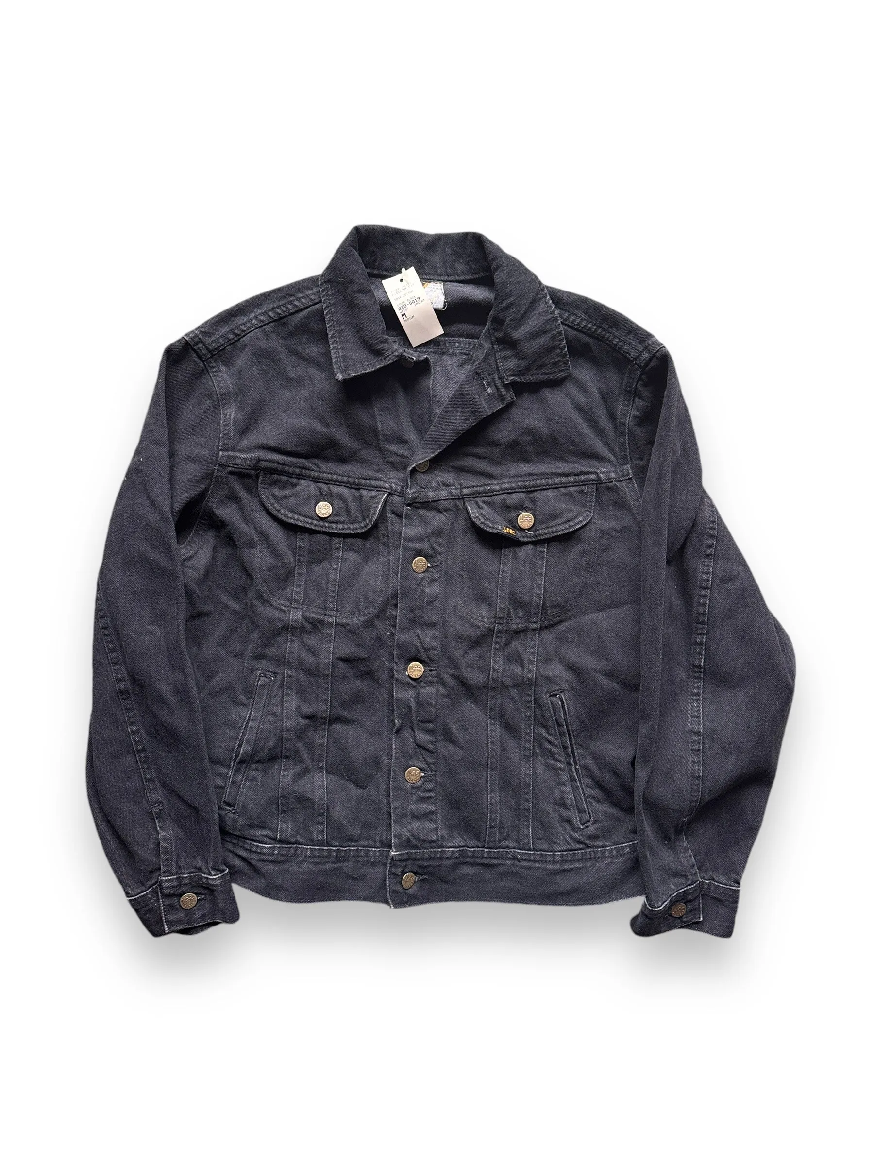 Vintage 90s Era New Old Stock Black Lee 101-J Jacket SZ M