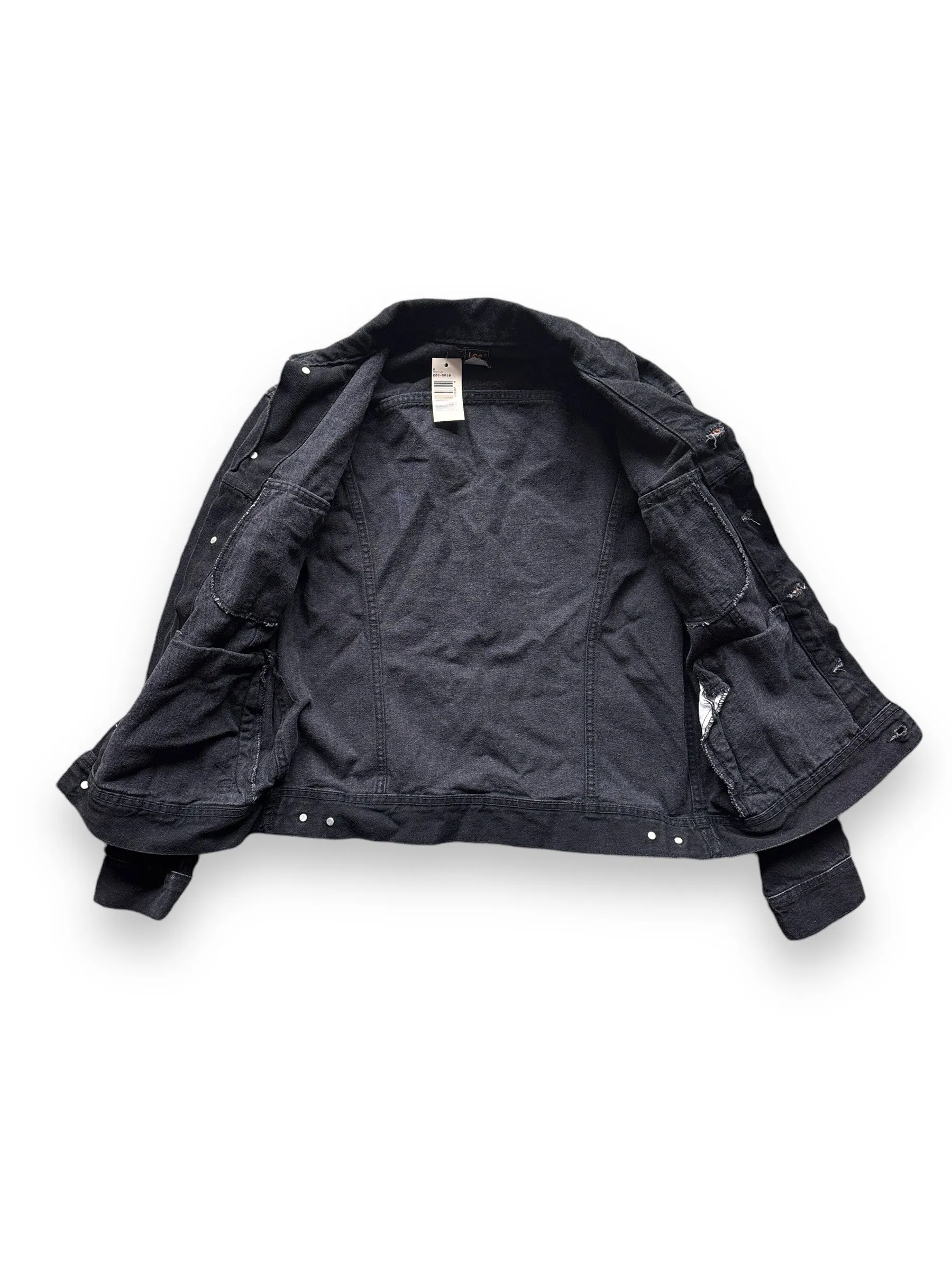 Vintage 90s Era New Old Stock Black Lee 101-J Jacket SZ M